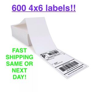 4x6 White Shipping Labels - 600 Pack